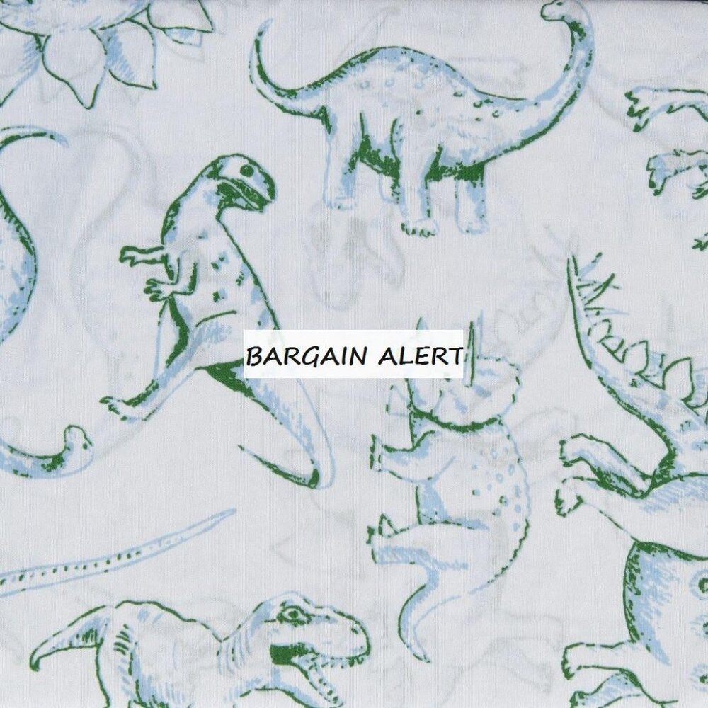 7 Piece Dinosaur Full Size Quilt ~ Sheets ~ Shams ~ Gray Blue Green ~ Dinosaurs - Picture 7 of 7